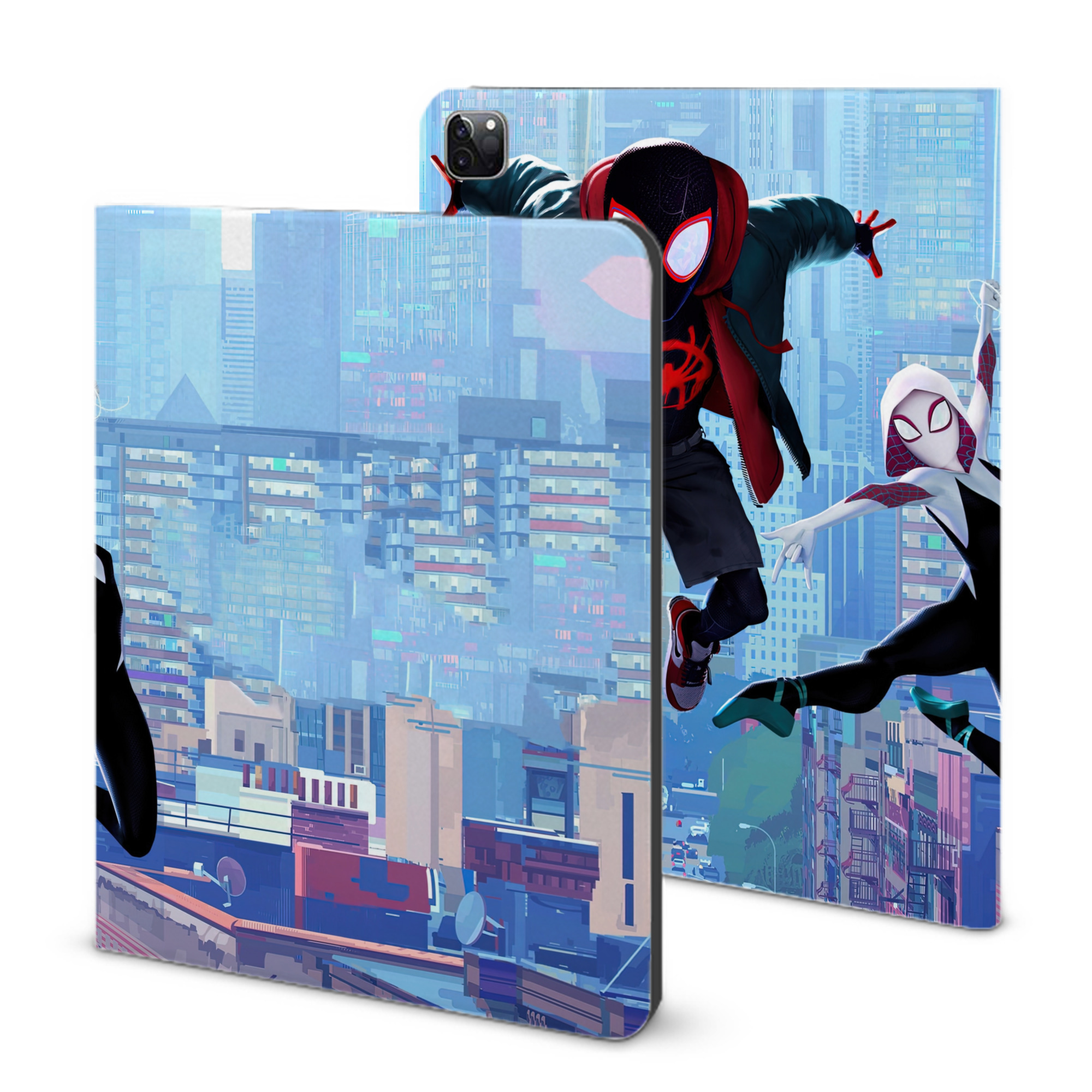 （画像用） Spider Man スパイダーマン IPad ケース ブック型 PUレザー TPU 耐衝撃 軽量 薄型 ペン収納なし 全面保護 IPad 各モデル対応